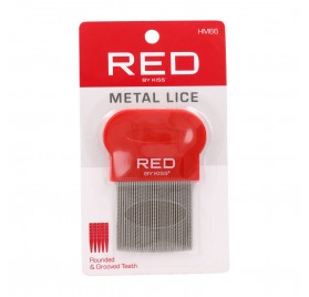 Red Kiss Metal Lice Comb Peineta Aluminio