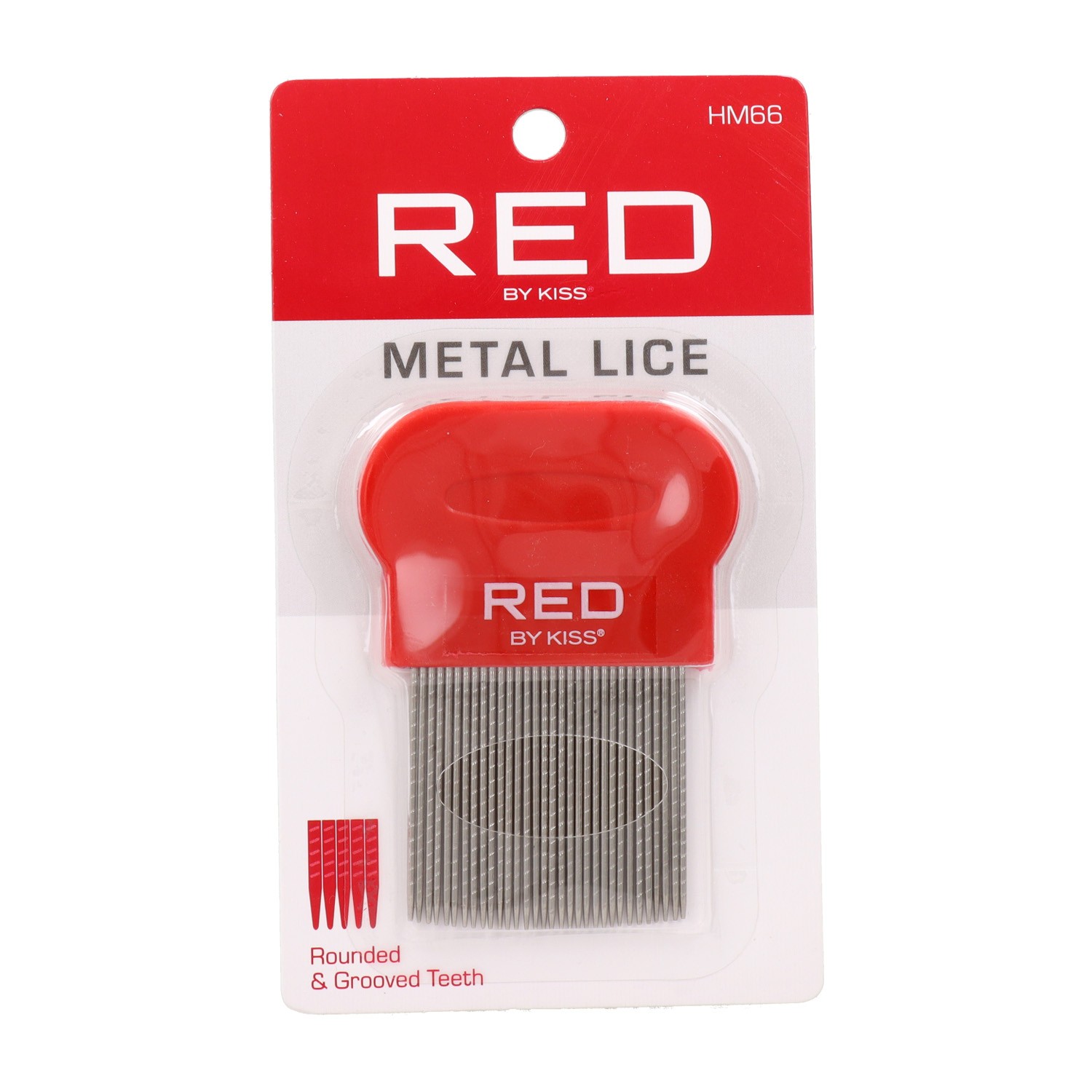 Red Kiss Metal Lice Comb Peineta Aluminio