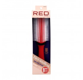 Red Kiss Non Slip Detangling Brush Color Rojo Cepillo