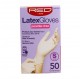 Red Kiss Powder Free Latex Gloves S 50 Piezas Guantes