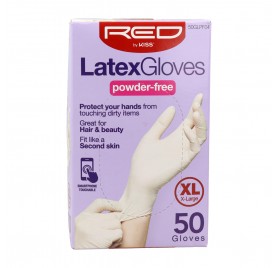 Red Kiss Powder Free Latex Gloves Xl 50 Piezas Guantes