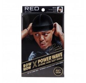 Red Kiss Power Wave Extreme Silky Durag Black Capa De Cabello