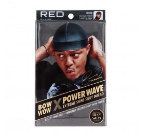 Red Kiss Power Wave Extreme Silky Durag Charcoal Gray Capa De Cabello