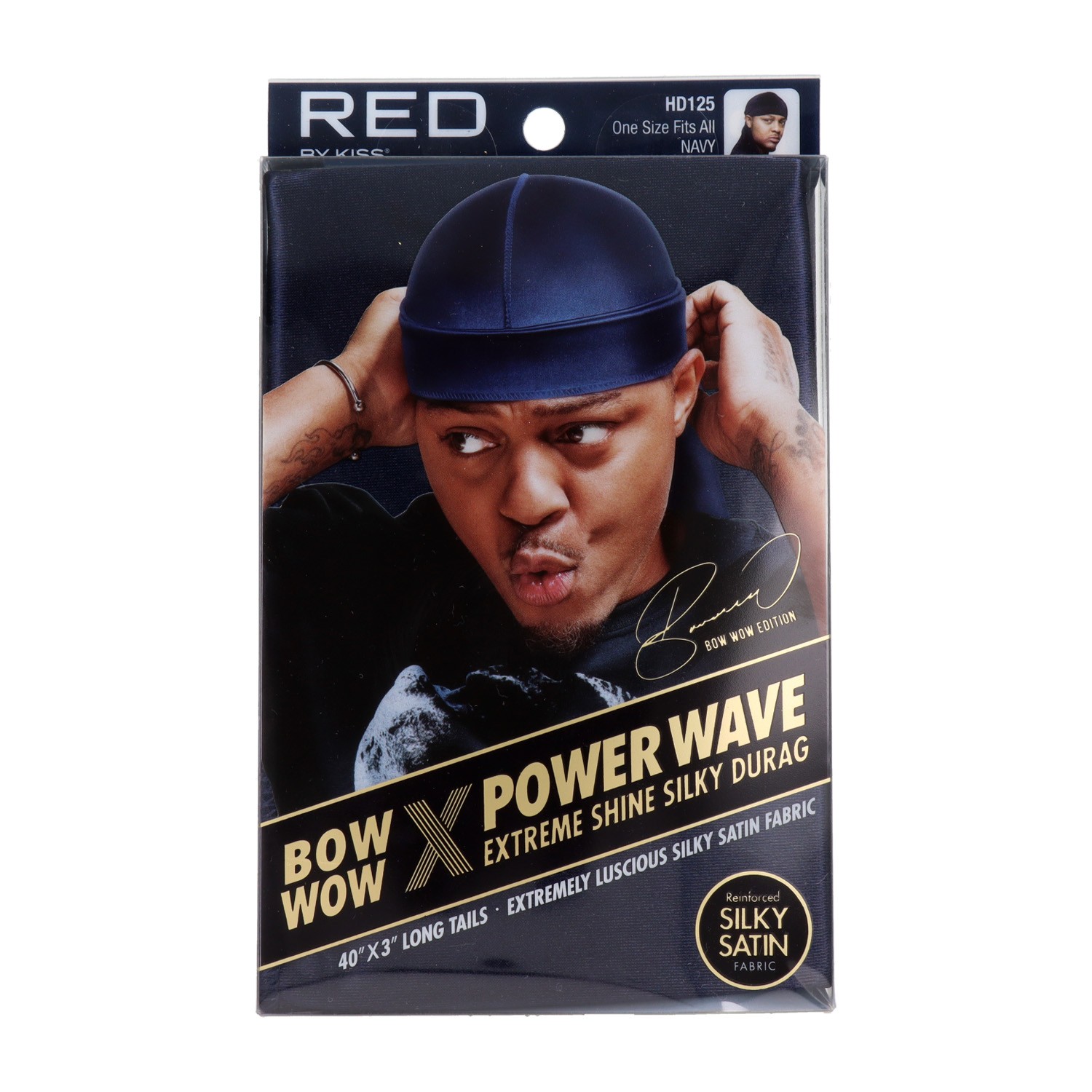 Red Kiss Power Wave Extreme Silky Durag Navy Capa De Cabello