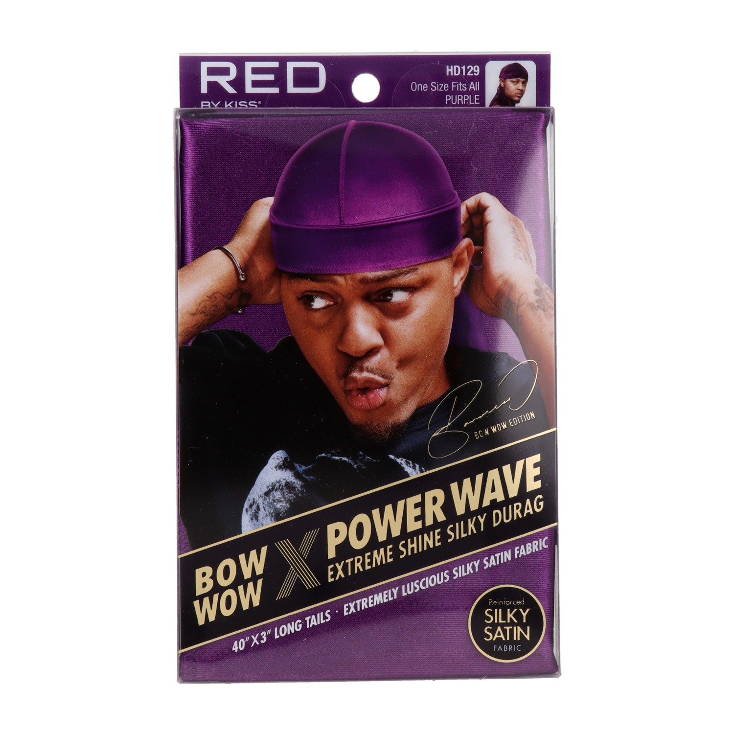 Red Kiss Power Wave Extreme Silky Durag Purple Capa De Cabello