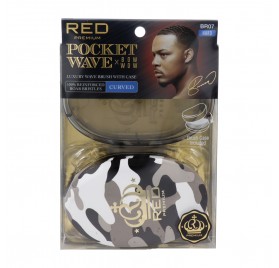 Red Kiss Rpm Designed Pocket Boar Brush Black Camo Cepillo