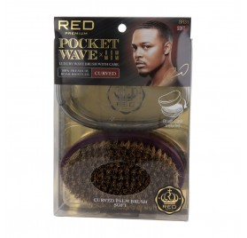 Red Kiss Pocket Wave Boar Brush Soft Cepillo