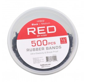 Red Kiss Rubber Band Medium 500 Piezas Gomas De Cabello