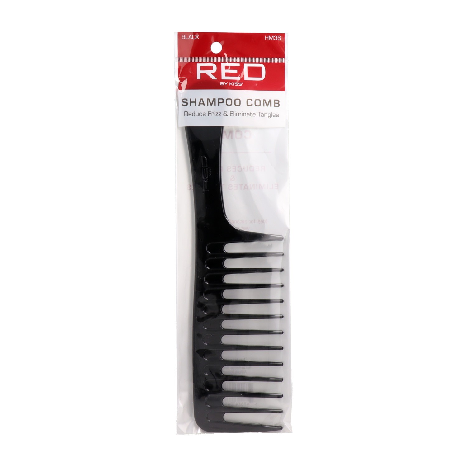 Red Kiss Shampoo Comb Black Peine