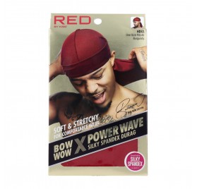 Red Kiss Power Wave Silky Spandex Durag Burgundy Capa De Cabello