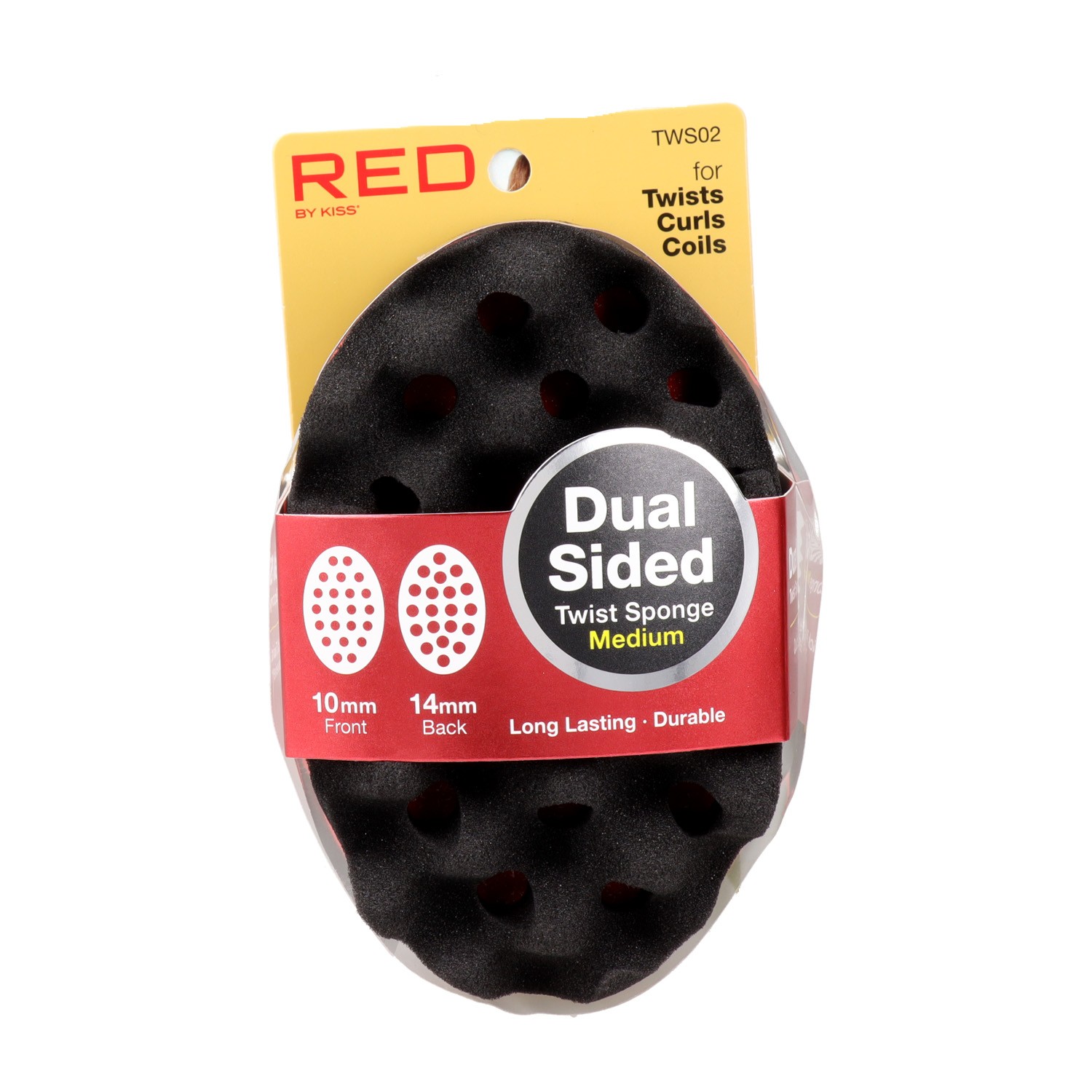 Red Kiss Twist Sponge Medium Double Side Esponja Para El Cabello