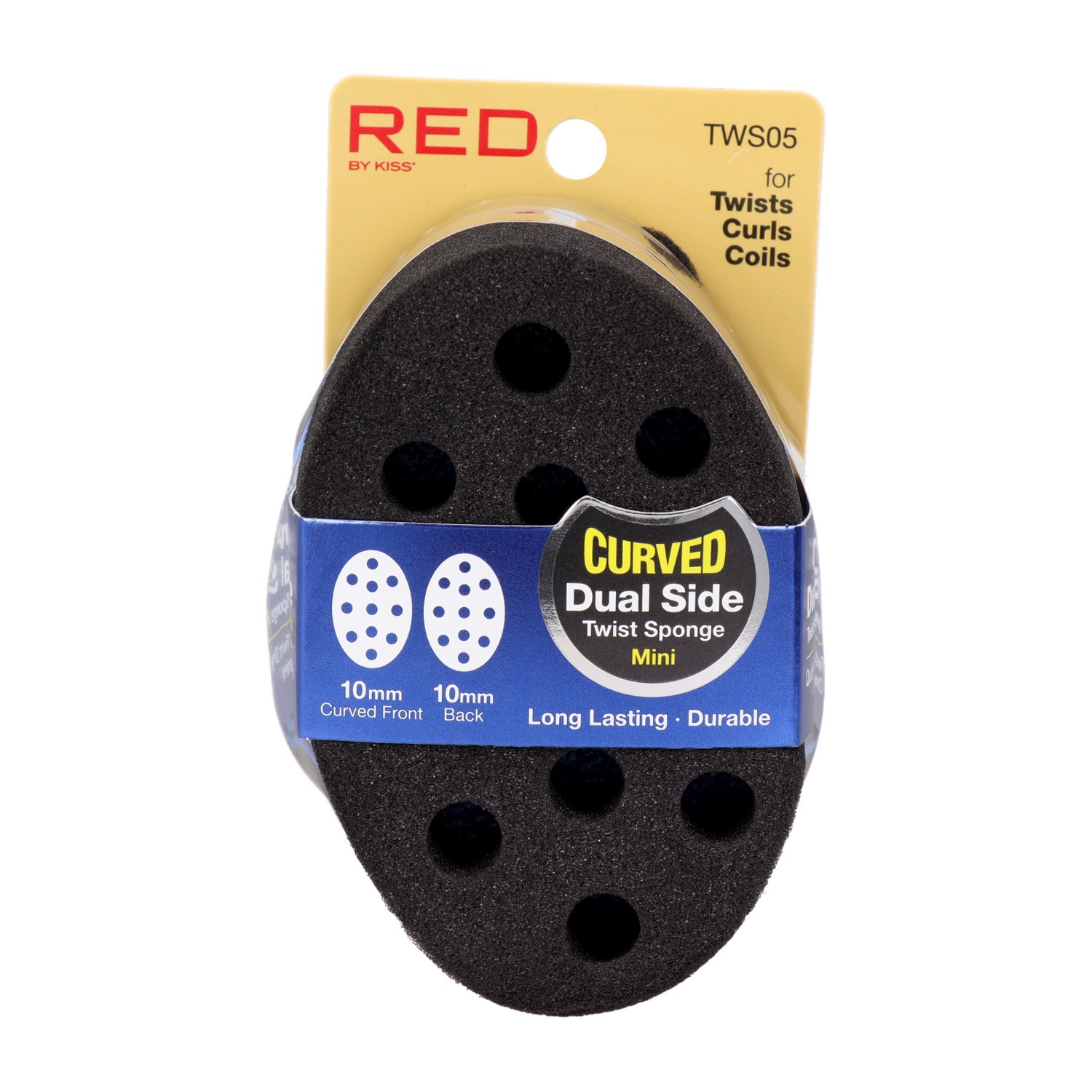 Red Kiss Twist Sponge Mini Curved Double Side Esponja Para El Cabello Red Kiss Twist Sponge Mini Curved Double Side Esponja Para El Cabello