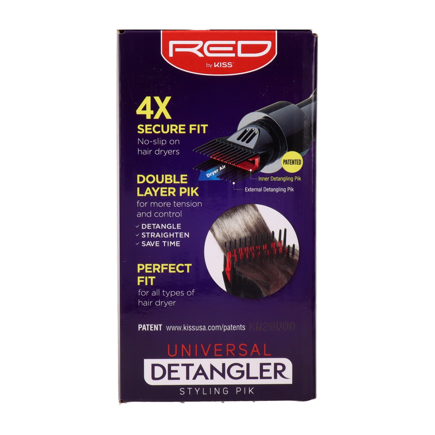 Red Kiss Universal Detangler Pik Peine difusor Para Secador