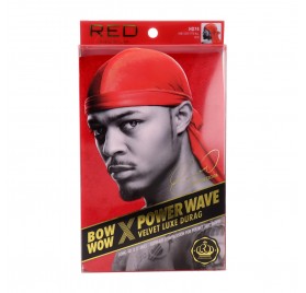 Red Kiss Power Wave Velvet Durag Red Capa De Cabello