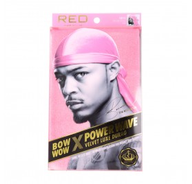 Red Kiss Power Wave Velvet Durag Pink Capa De Cabello