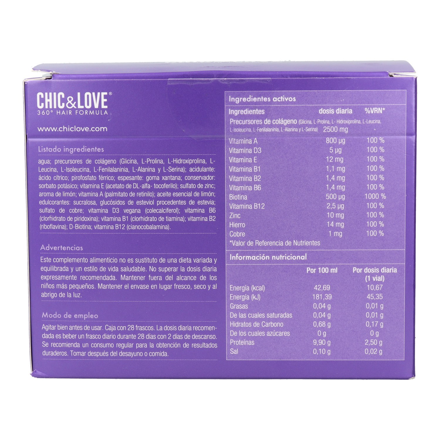 Chic Love 360º Hair Formula 28 U x 25 ml