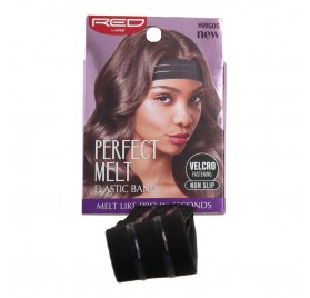 Red Kiss Lace Melt Band 1 1/8” Silicone Velcro Para Extensiones