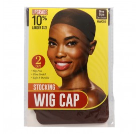 Red Kiss Stocking Wig Cap Dark Brown 2 Piezas Gorro De Cabeza