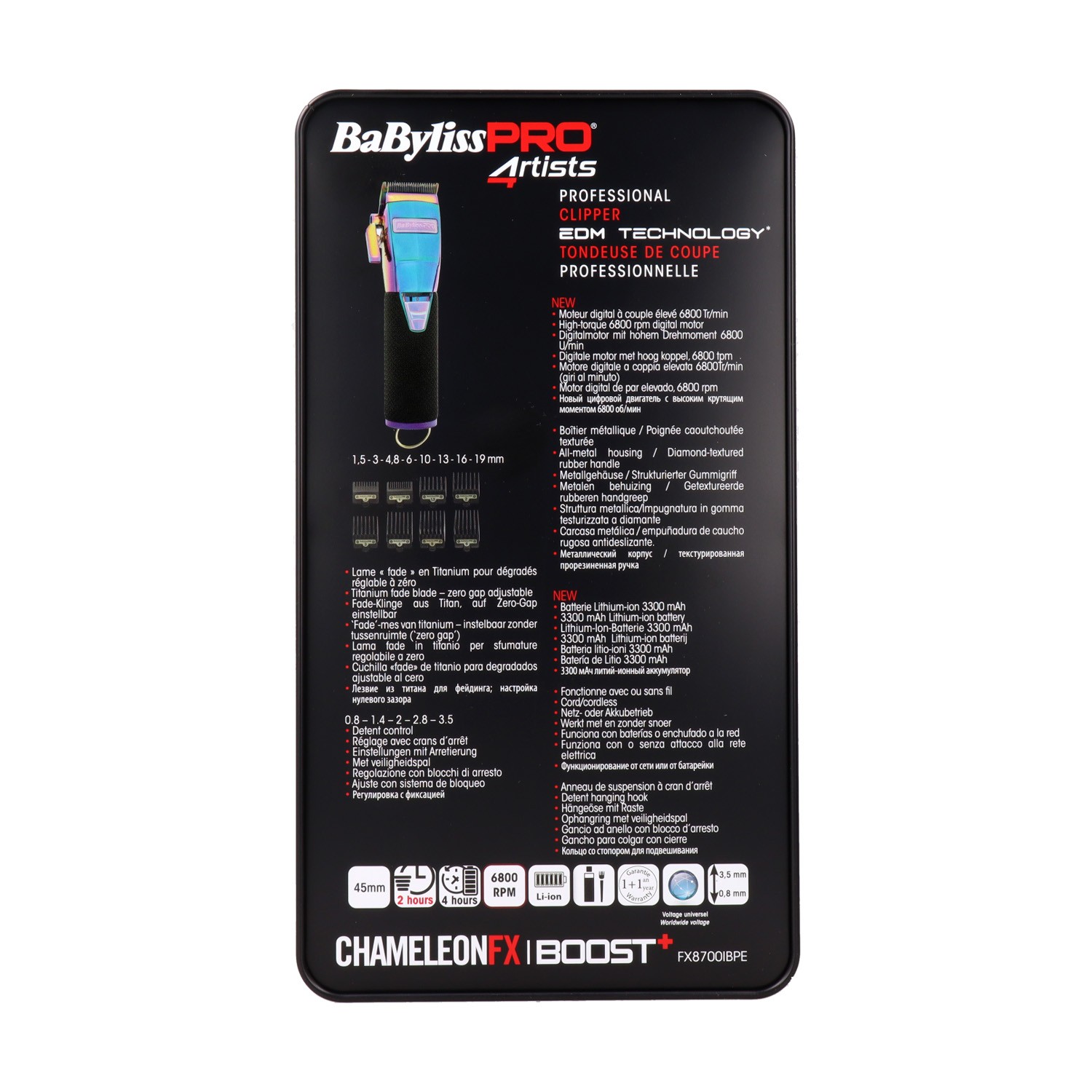 Babyliss Pro 4Artist Boost Chameleon FX Clipper Machine de découpe