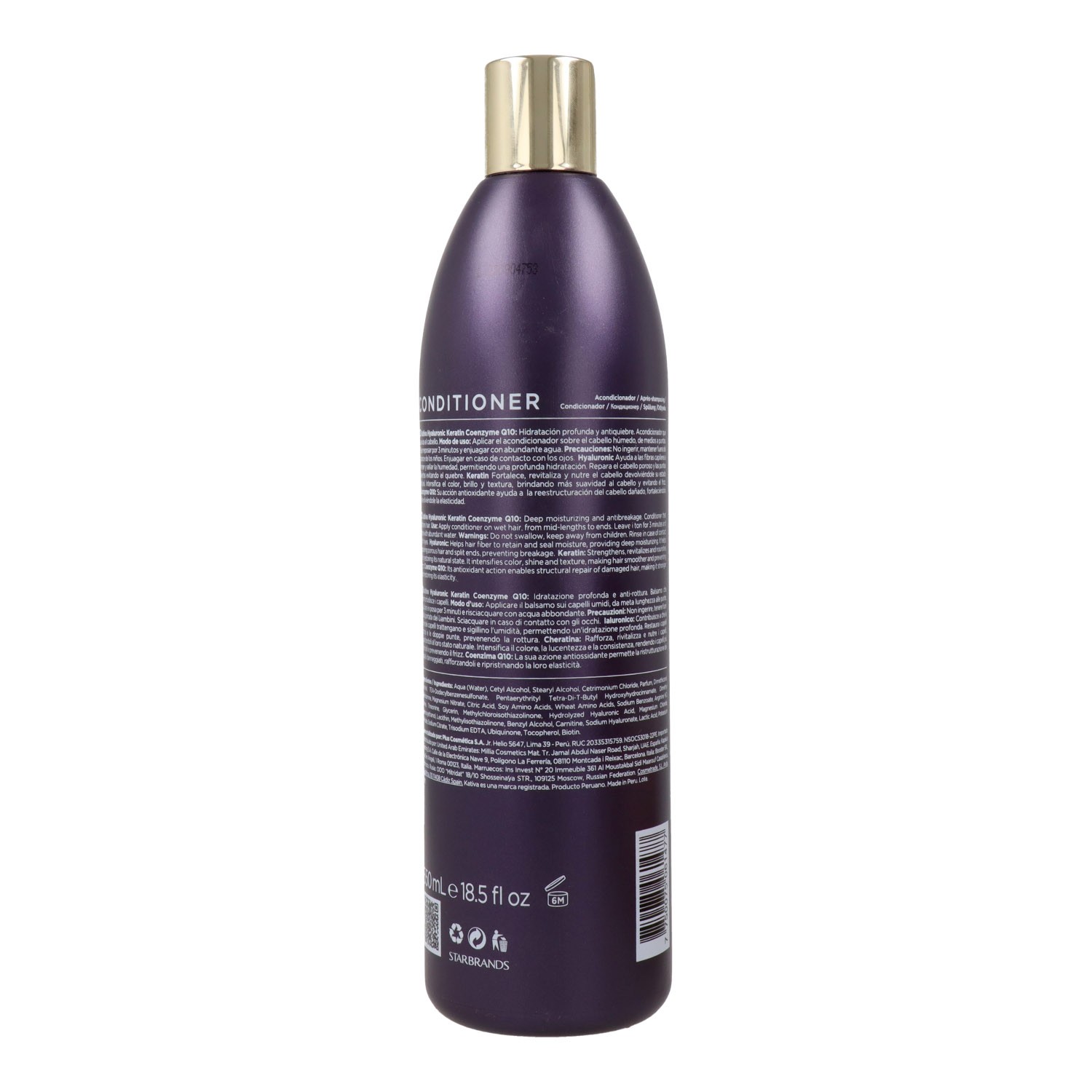 Kativa Après-shampooing hyaluronique kératine coenzyme Q10 550 ml