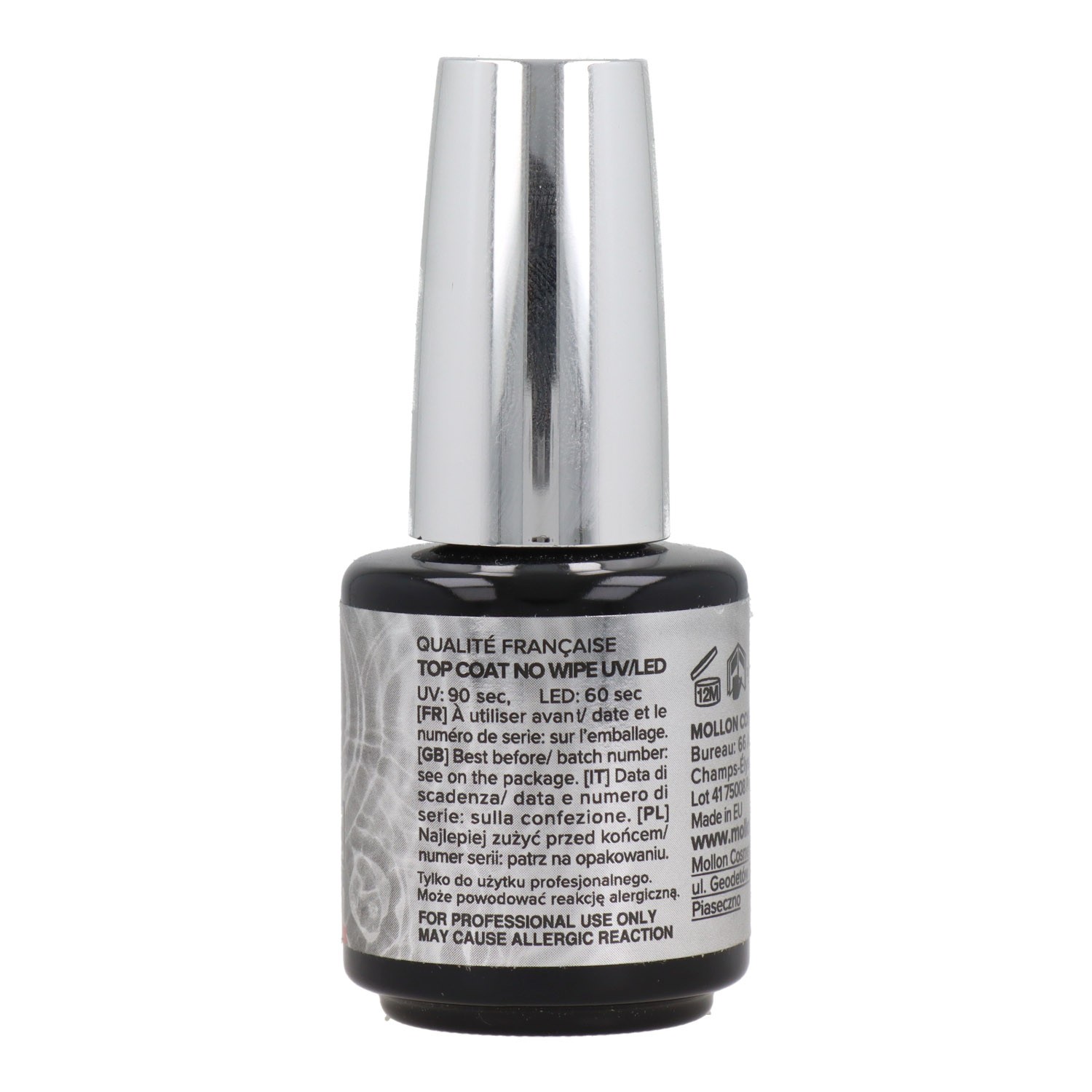 Mollon Pro Master Liquid Glass Top Coat N. Wipe 12 ml