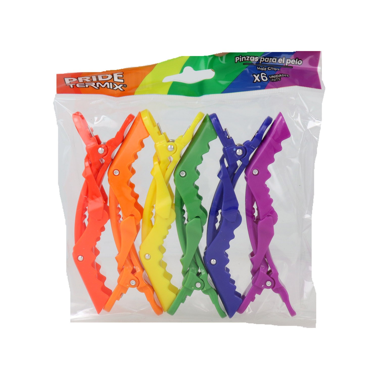 Termix Pack 6 Pinzas Professional Pride Colores