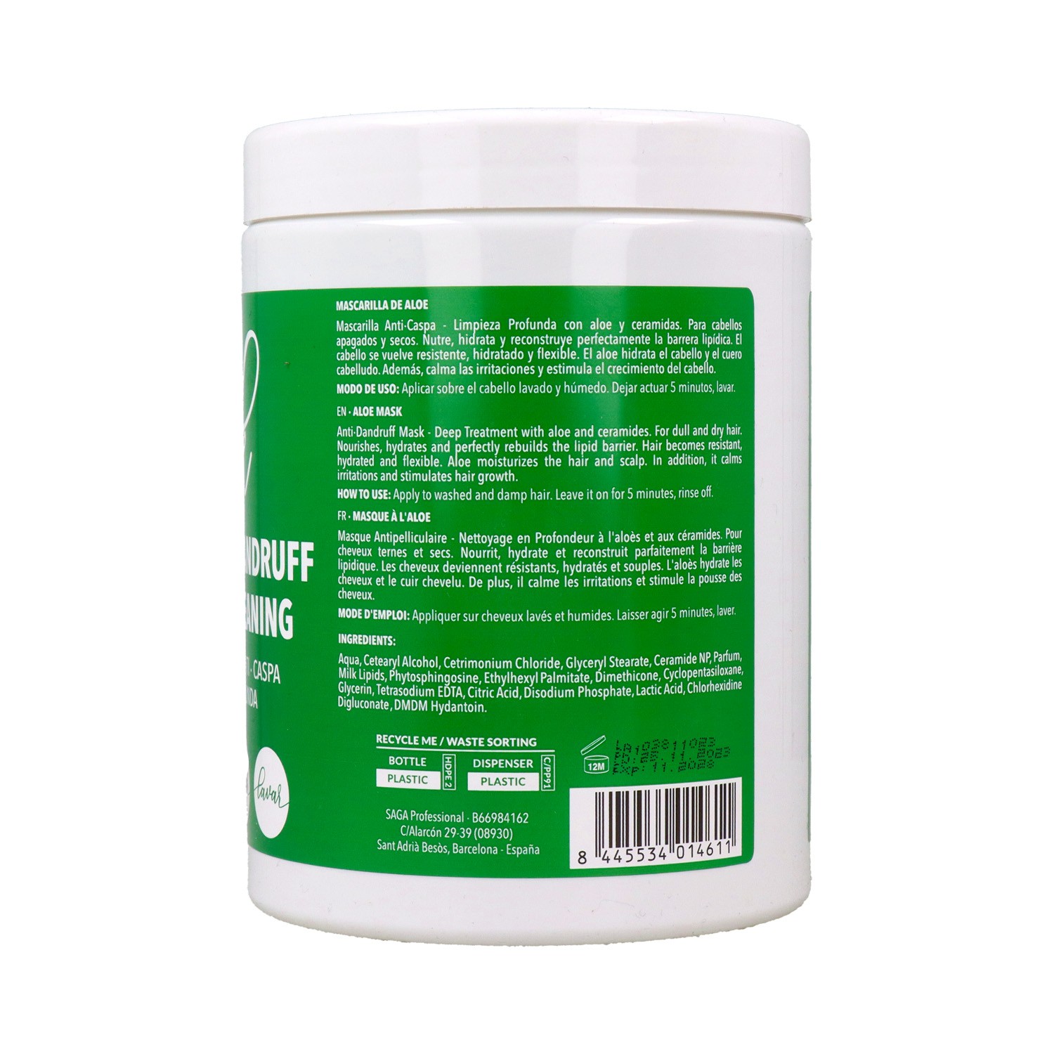 Diamond Girl Mascarilla Anti Dandruff Aloe Vera 1000 ml