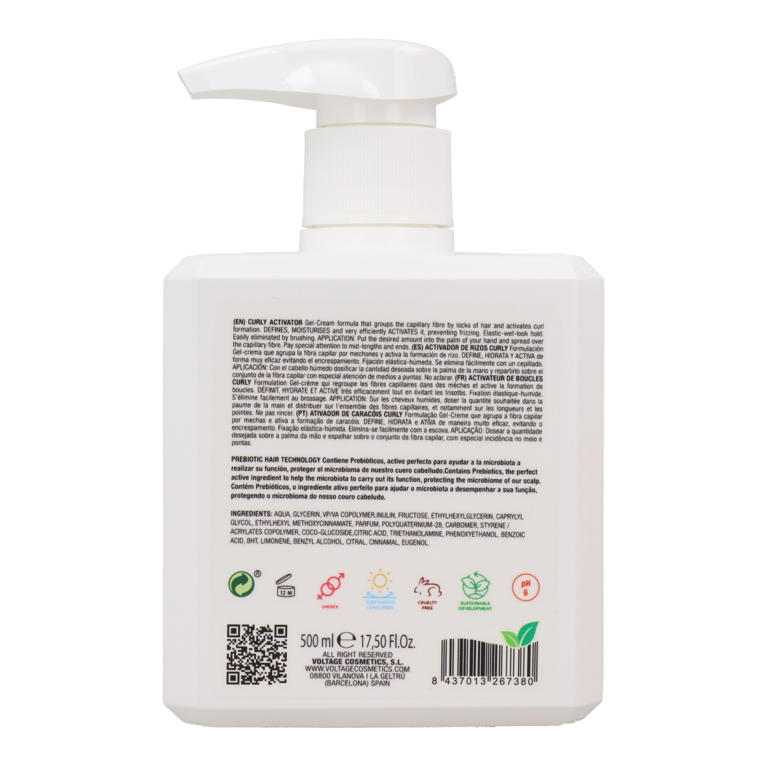 Voltage Método Curly Activador de Rizos Definidos 500 ml