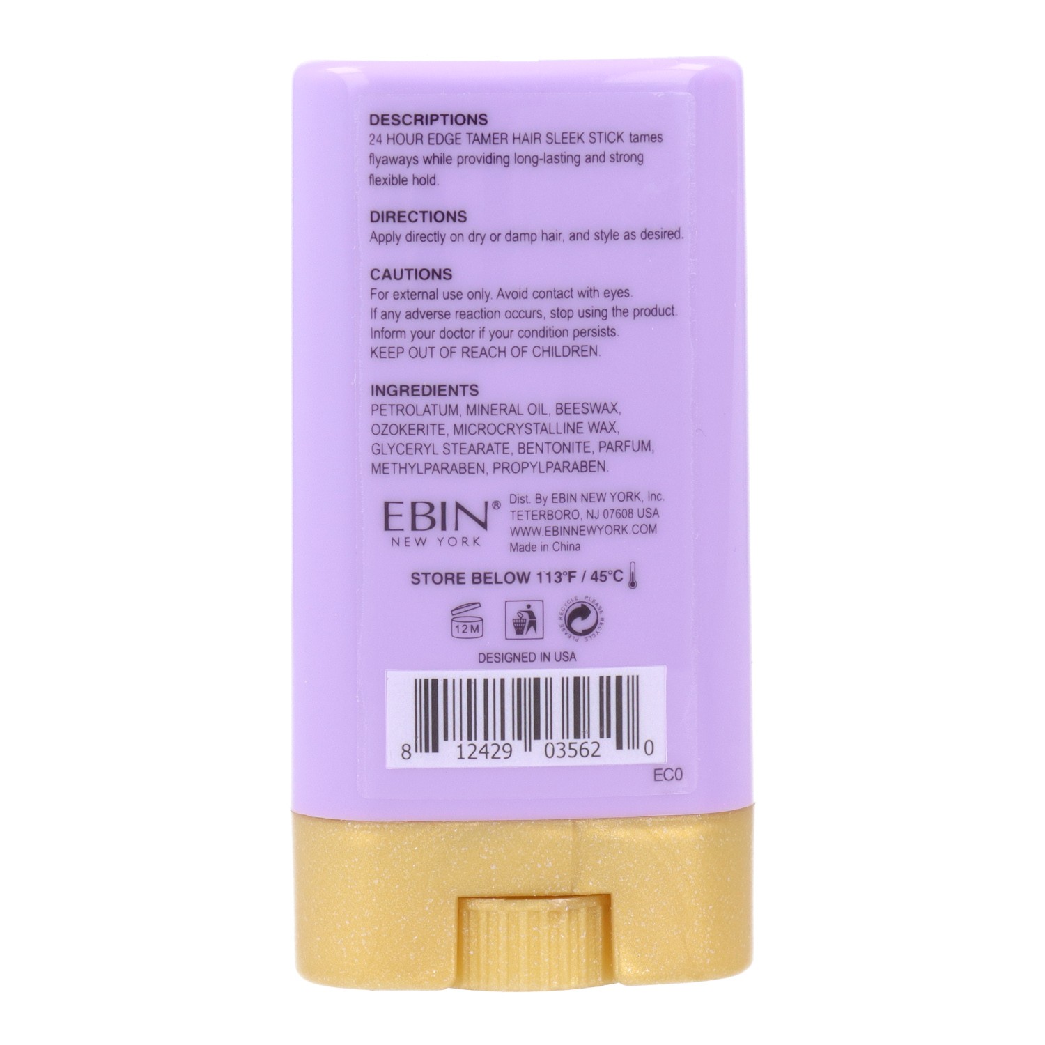 Ebin New York 24Hr Edge Sleek Cera alle bacche di Acai 15 gr