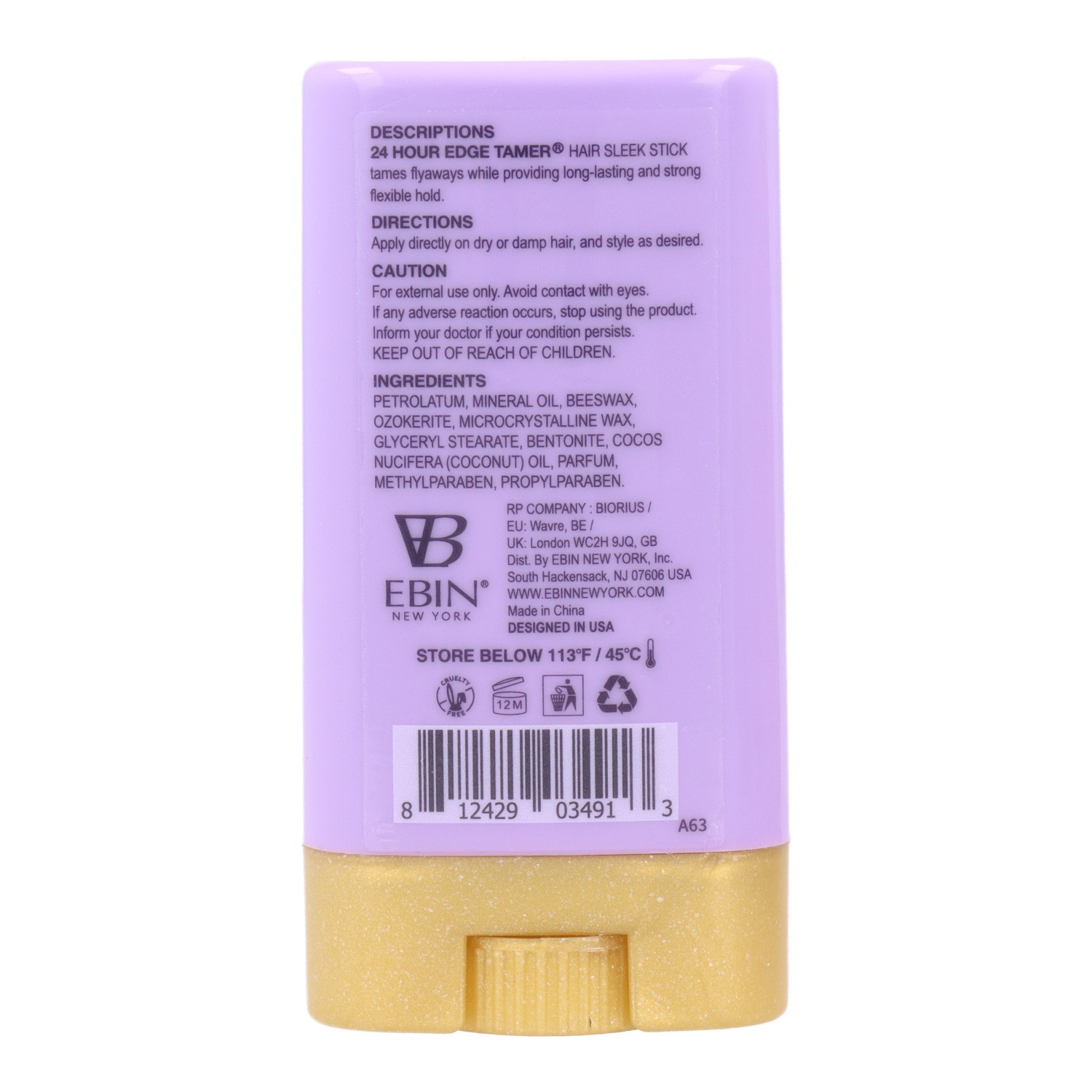 Ebin New York 24Hr Edge Sleek Coconut Cera 15 gr