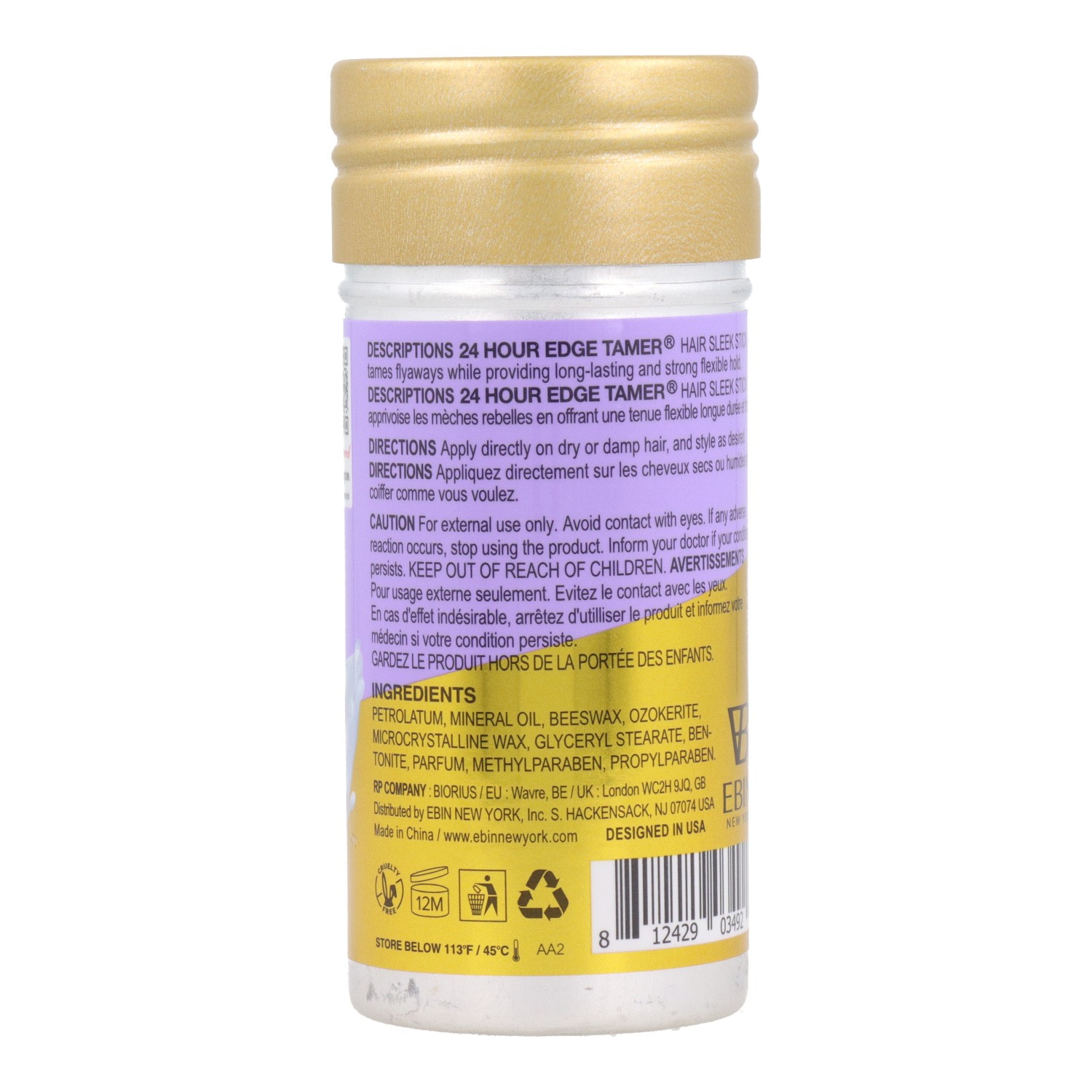 Ebin New York 24Hr Edge Sleek Coconut Cera 75 gr