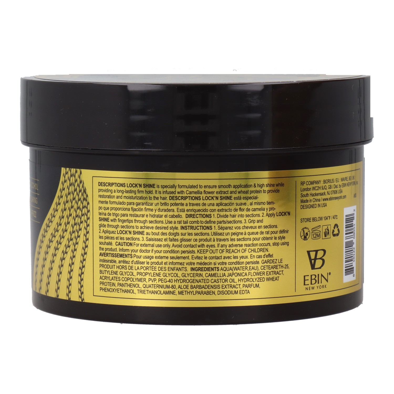 Ebin New York Braid Formula Lock'n Shine Gel 236 ml