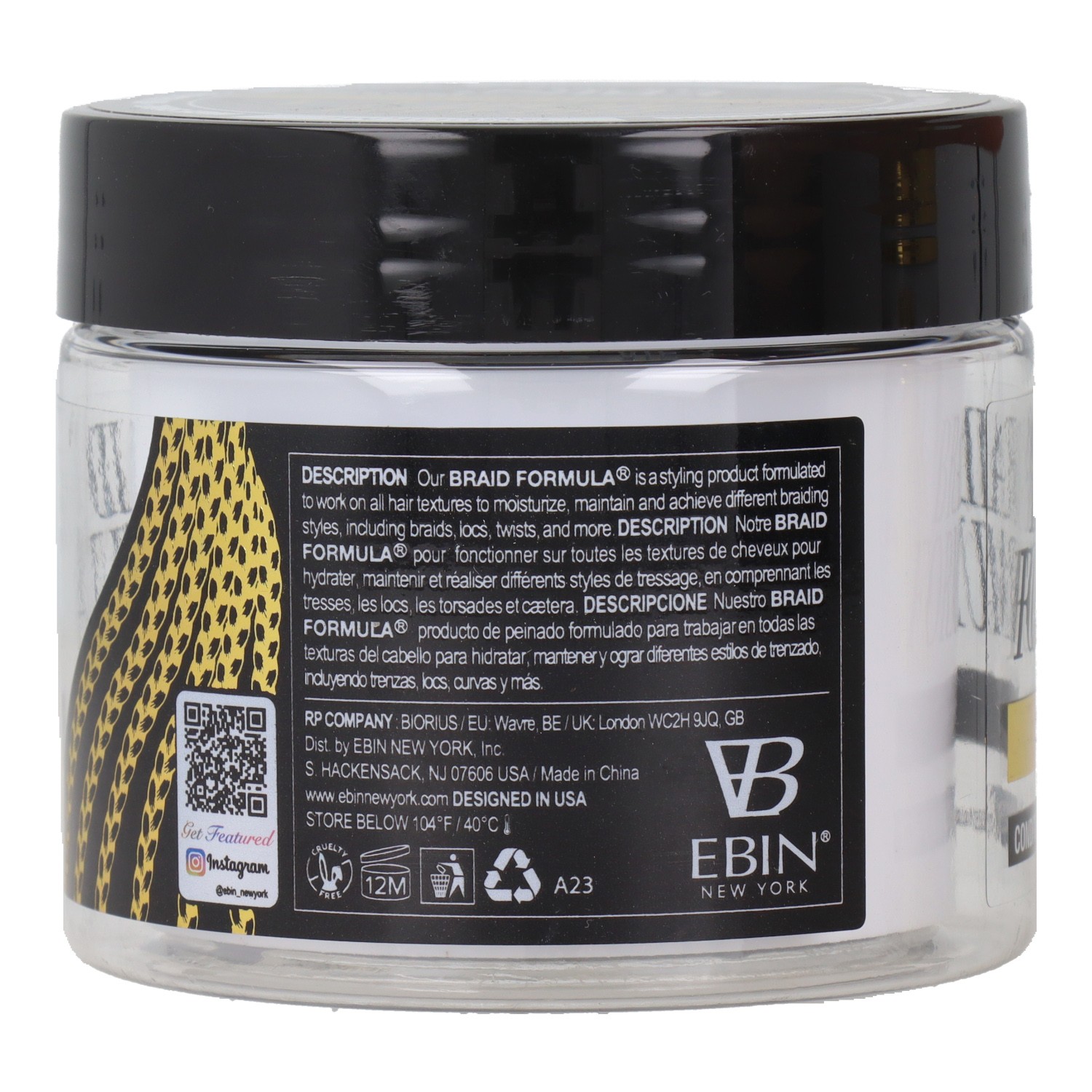 Ebin New York Braid Formula Super Hold Gel Conditioner 100 ml