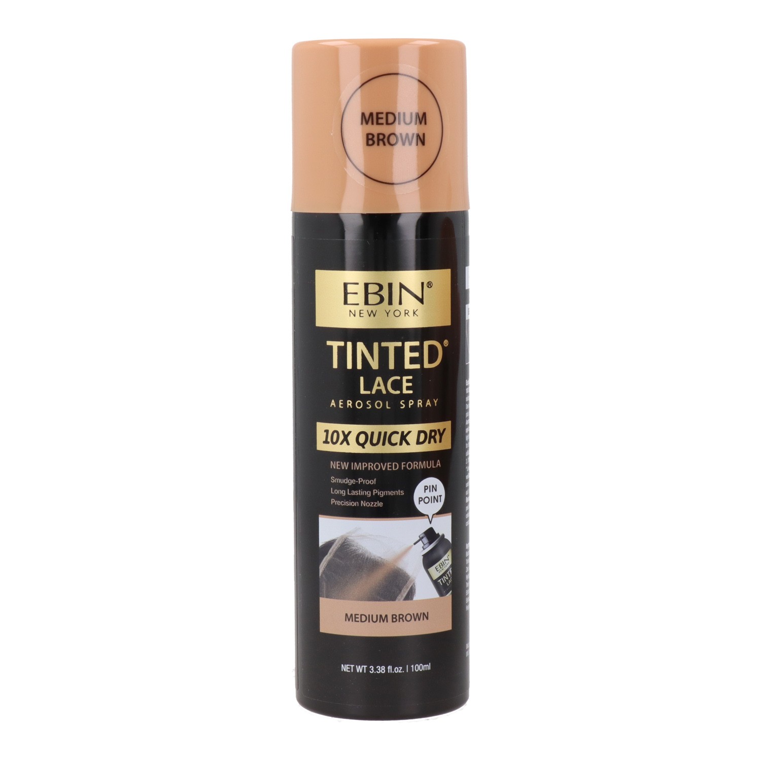 Ebin New York Quick Tinted Lace Spray Medium Brown 100 ml Ebin New York Quick Tinted Lace Spray Medium Brown 100 ml