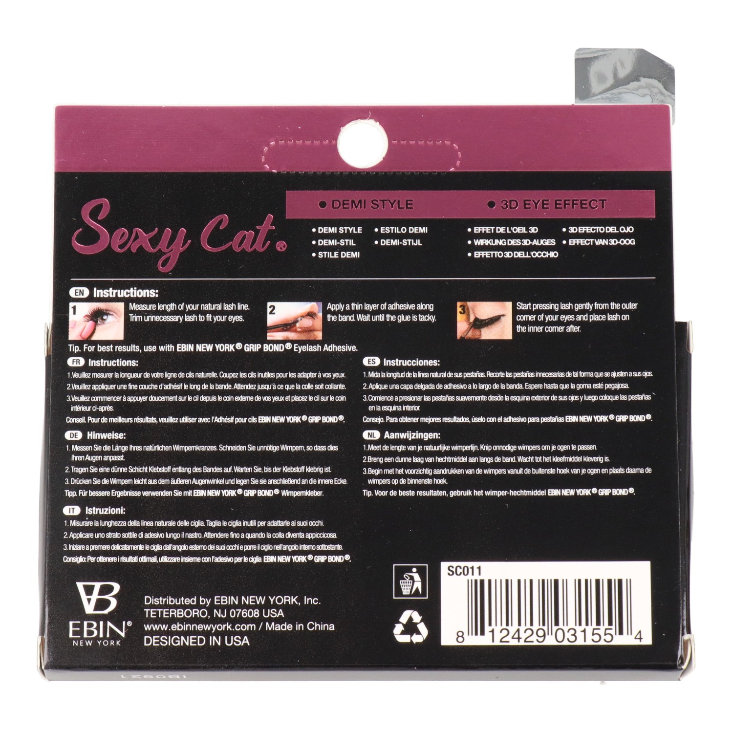 Ebin New York Sexy Cat Lash Aquarius