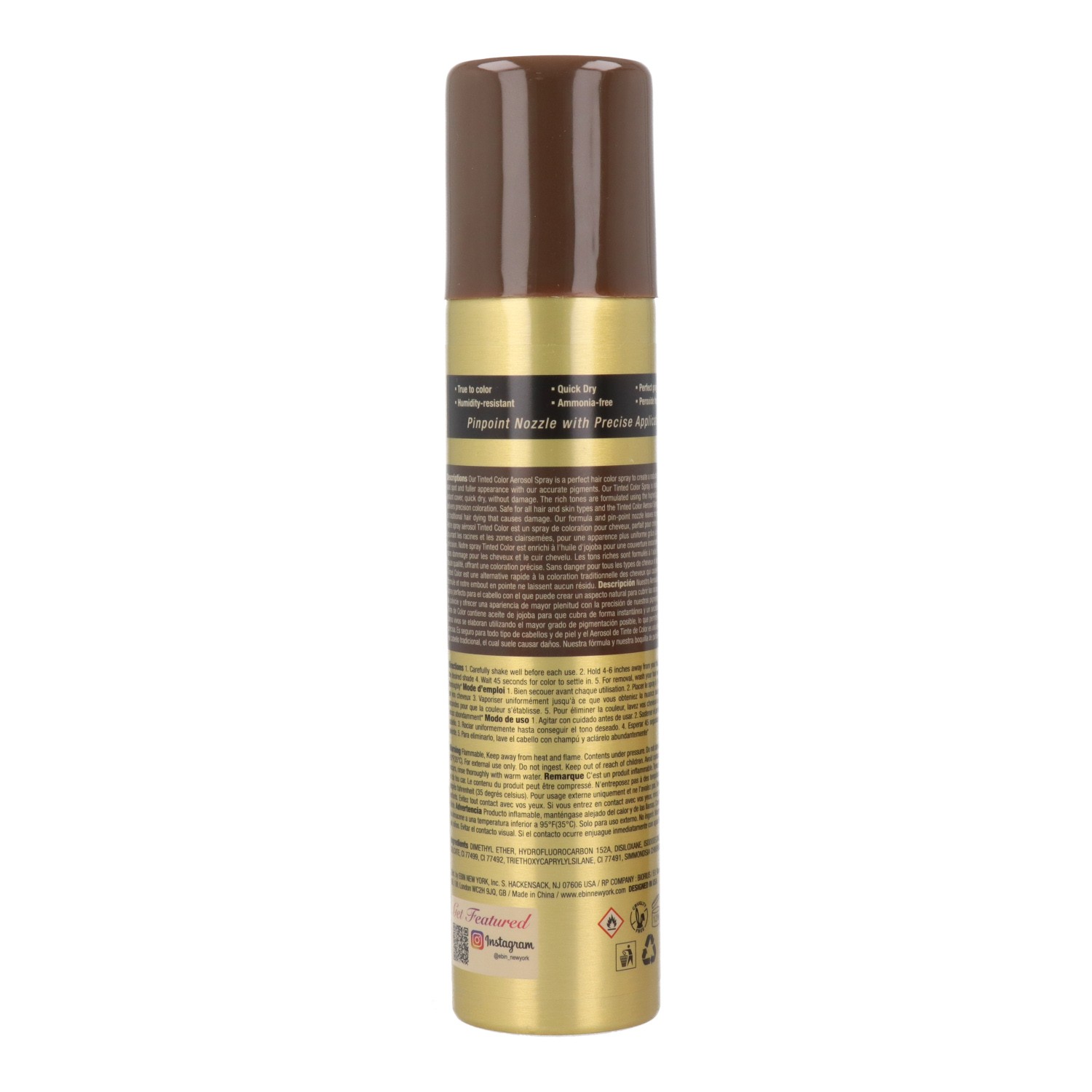 Ebin New York Tinted Color Dark Brown Spray 100 ml