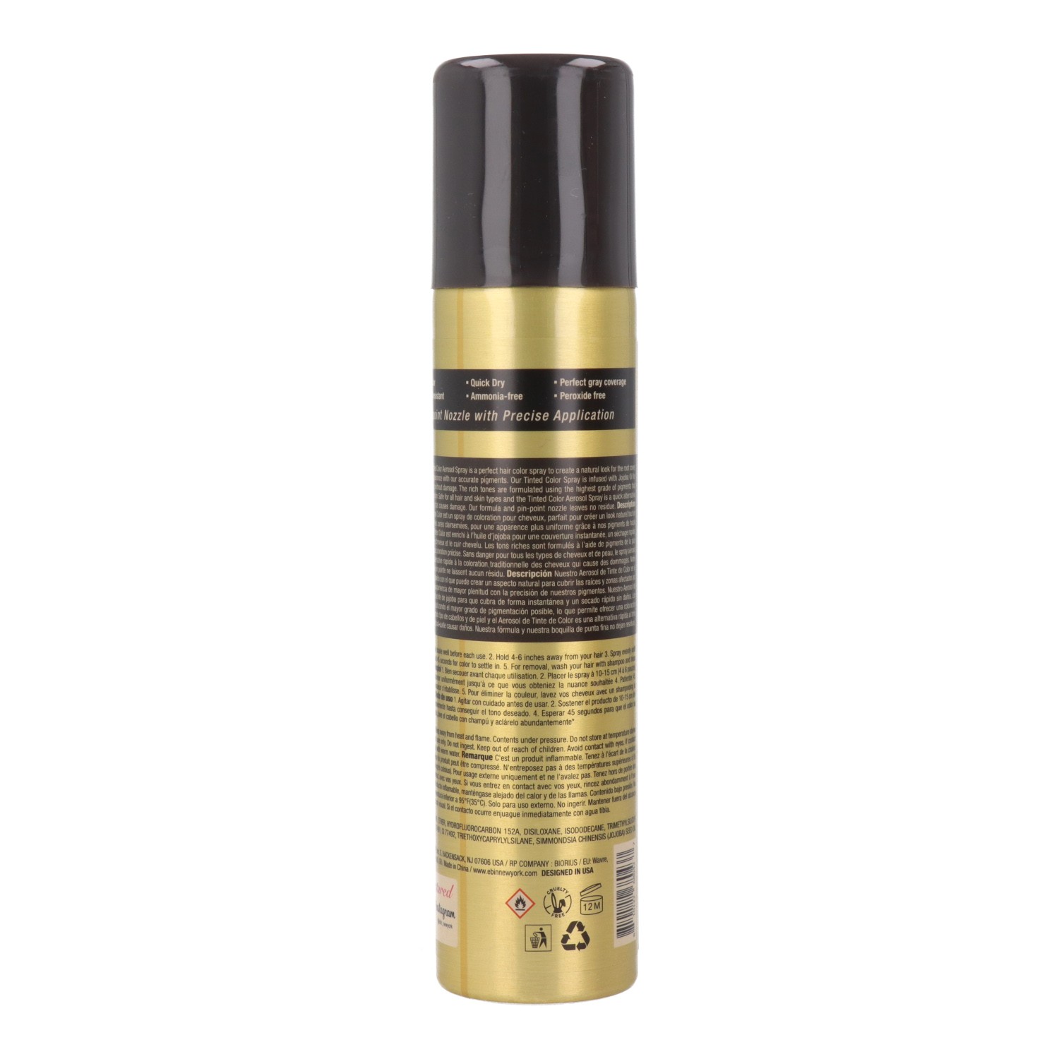 Ebin New York Tinted Color Darkest Brown Spray 100 ml