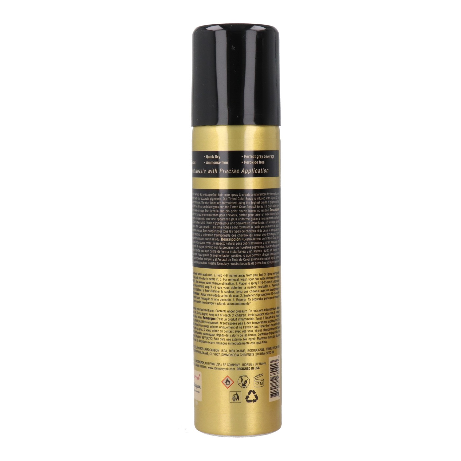 Ebin New York Tinted Color Jet Black Spray 100 ml