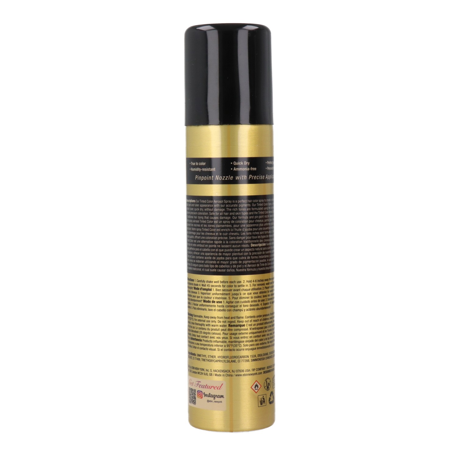 Ebin New York Tinted Color Natural Black Spray 100 ml