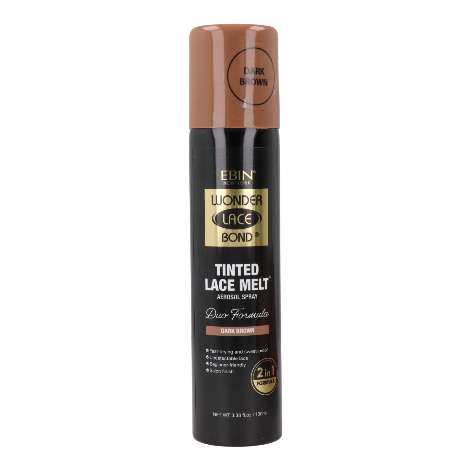 Ebin New York Tinted Lace Melt Dark Brown Aerosol Spray 100 ml Ebin New York Tinted Lace Melt Dark Brown Aerosol Spray 100 ml