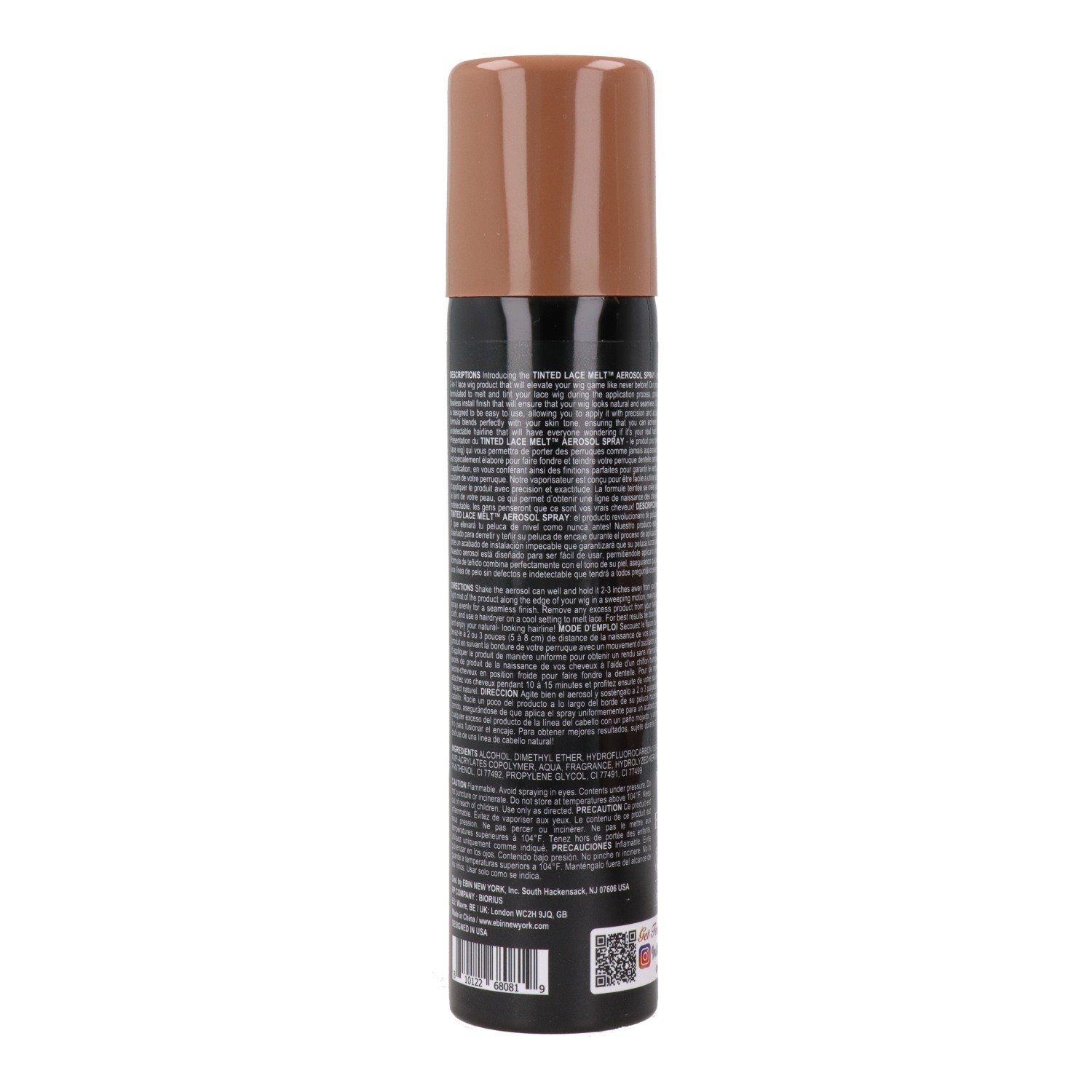 Ebin New York Tinted Lace Melt Dark Brown Aerosol Spray 100 ml