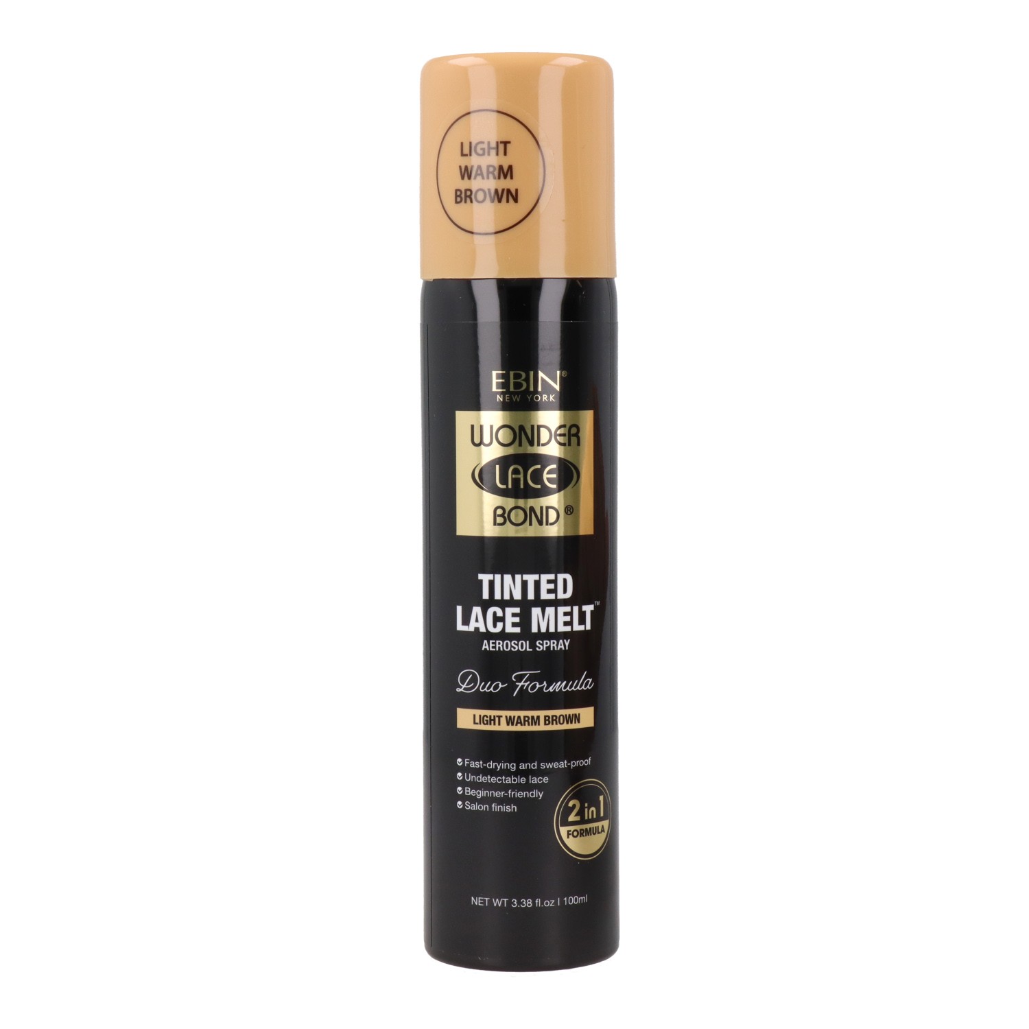 Ebin New York Tinted Lace Melt Light Warm Brown Aerosol Spray 100 ml Ebin New York Tinted Lace Melt Light Warm Brown Aerosol Spray 100 ml