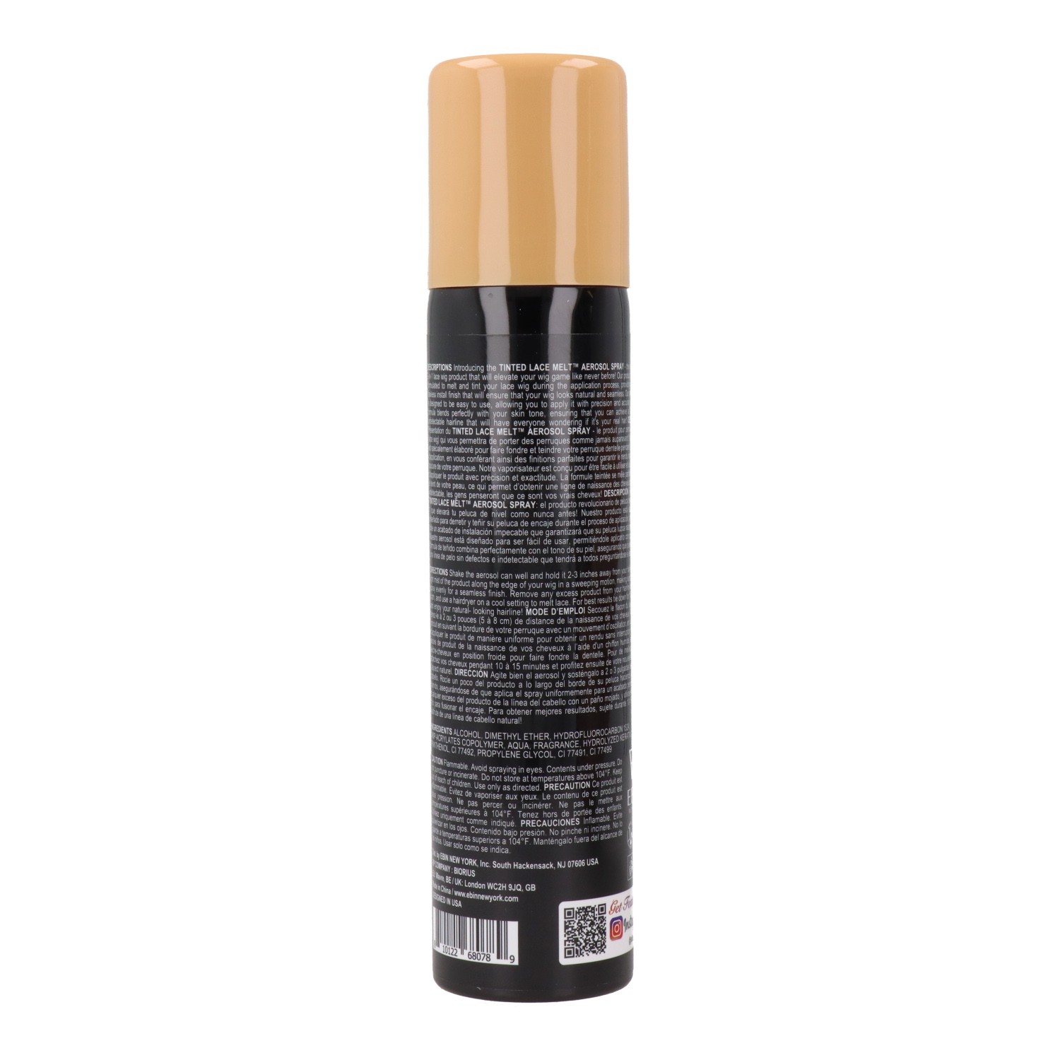 Ebin New York Tinted Lace Melt Light Warm Brown Aerosol Spray 100 ml