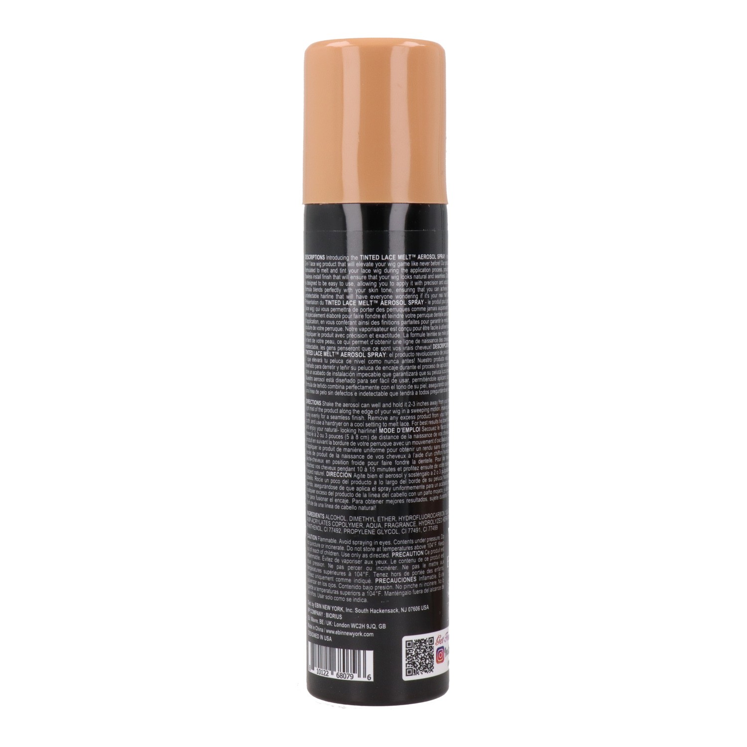 Ebin New York Tinted Lace Melt Medium Brown Aerosol Spray 100 ml