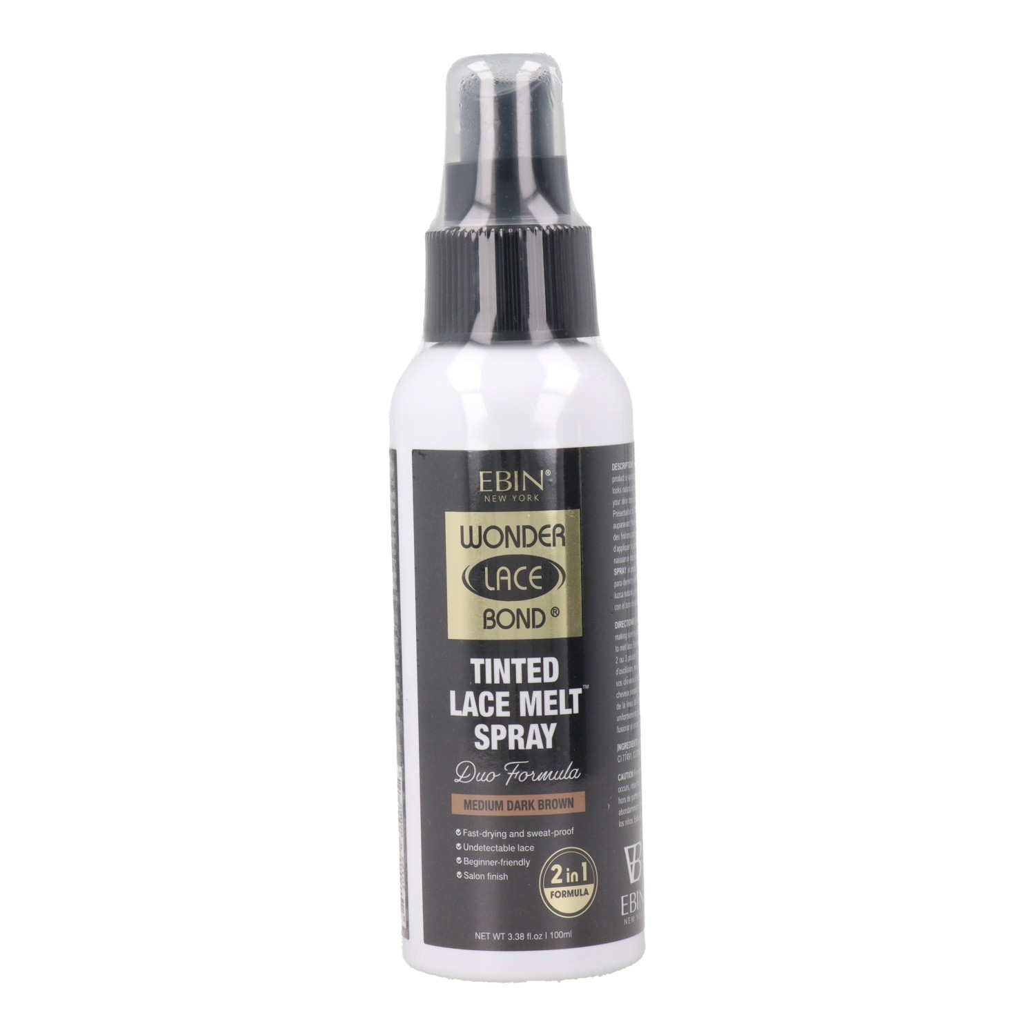 Ebin New York Tinted Lace Melt Pump Medium Dark Brown Spray 100 ml Ebin New York Tinted Lace Melt Pump Medium Dark Brown Spray 100 ml