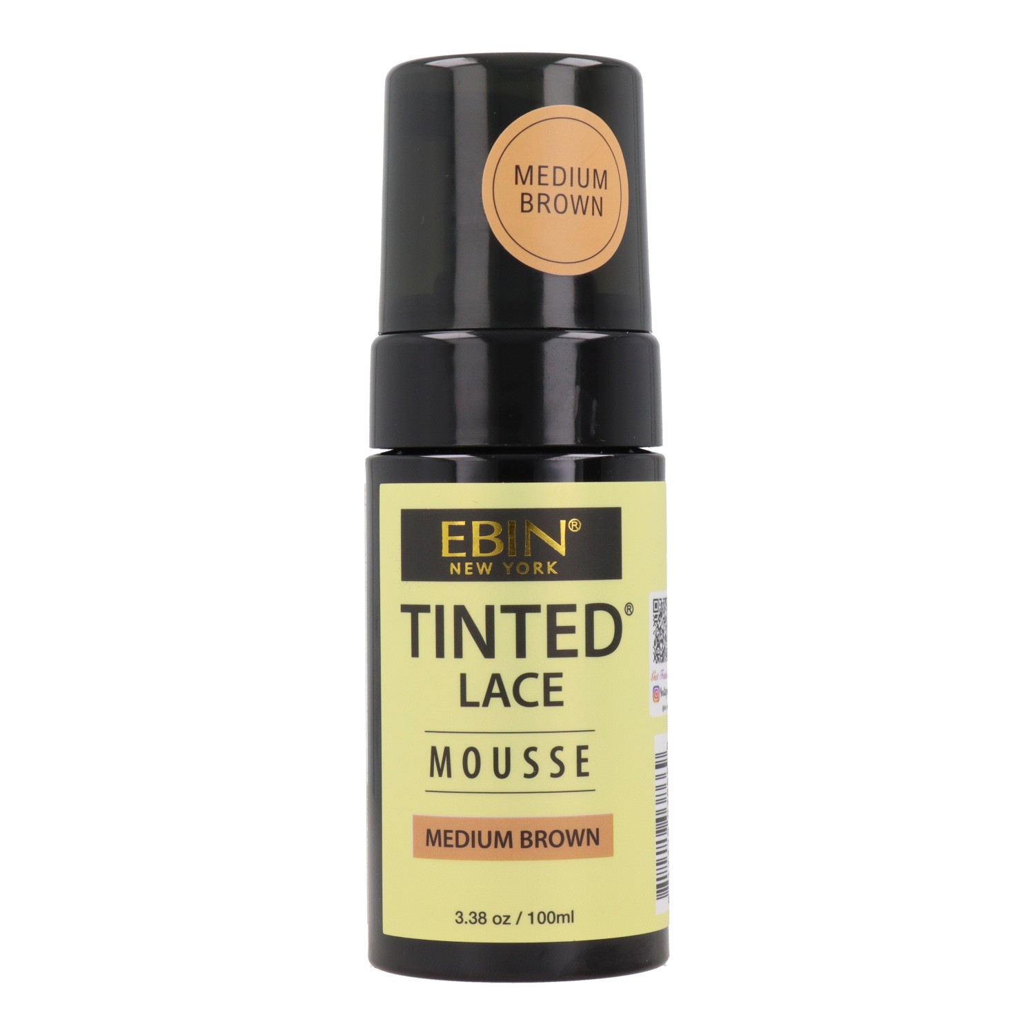 Ebin New York Tinted Lace Wig Knots Medium Brown Mousse 100 ml Ebin New York Tinted Lace Wig Knots Medium Brown Mousse 100 ml