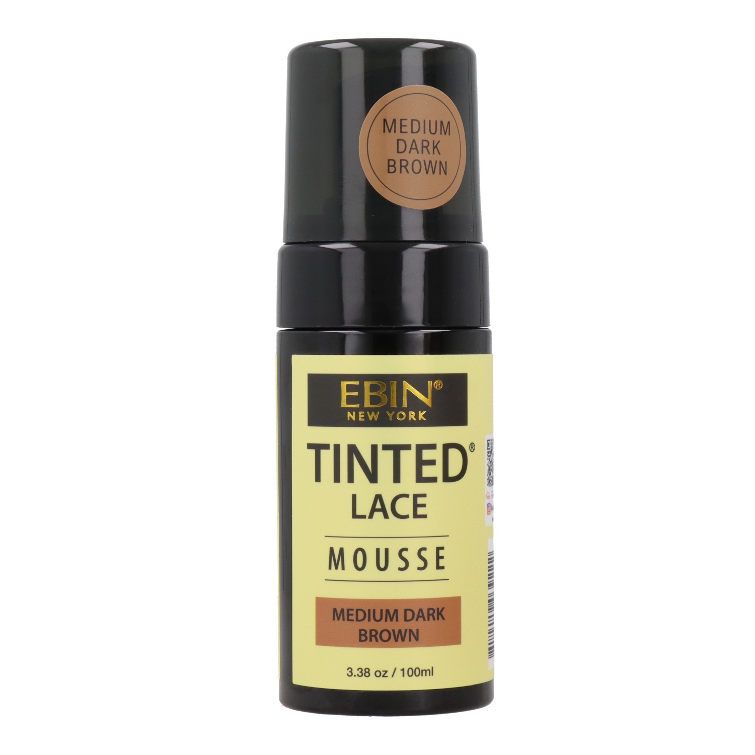 Ebin New York Tinted Lace Wig Knots Medium Dark Brown Mousse 100 ml Ebin New York Tinted Lace Wig Knots Medium Dark Brown Mousse 100 ml