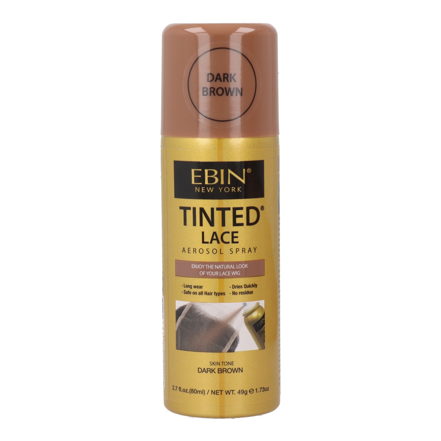 Ebin New York Tinted Lace Dark Brown Spray 80 ml Ebin New York Tinted Lace Dark Brown Spray 80 ml