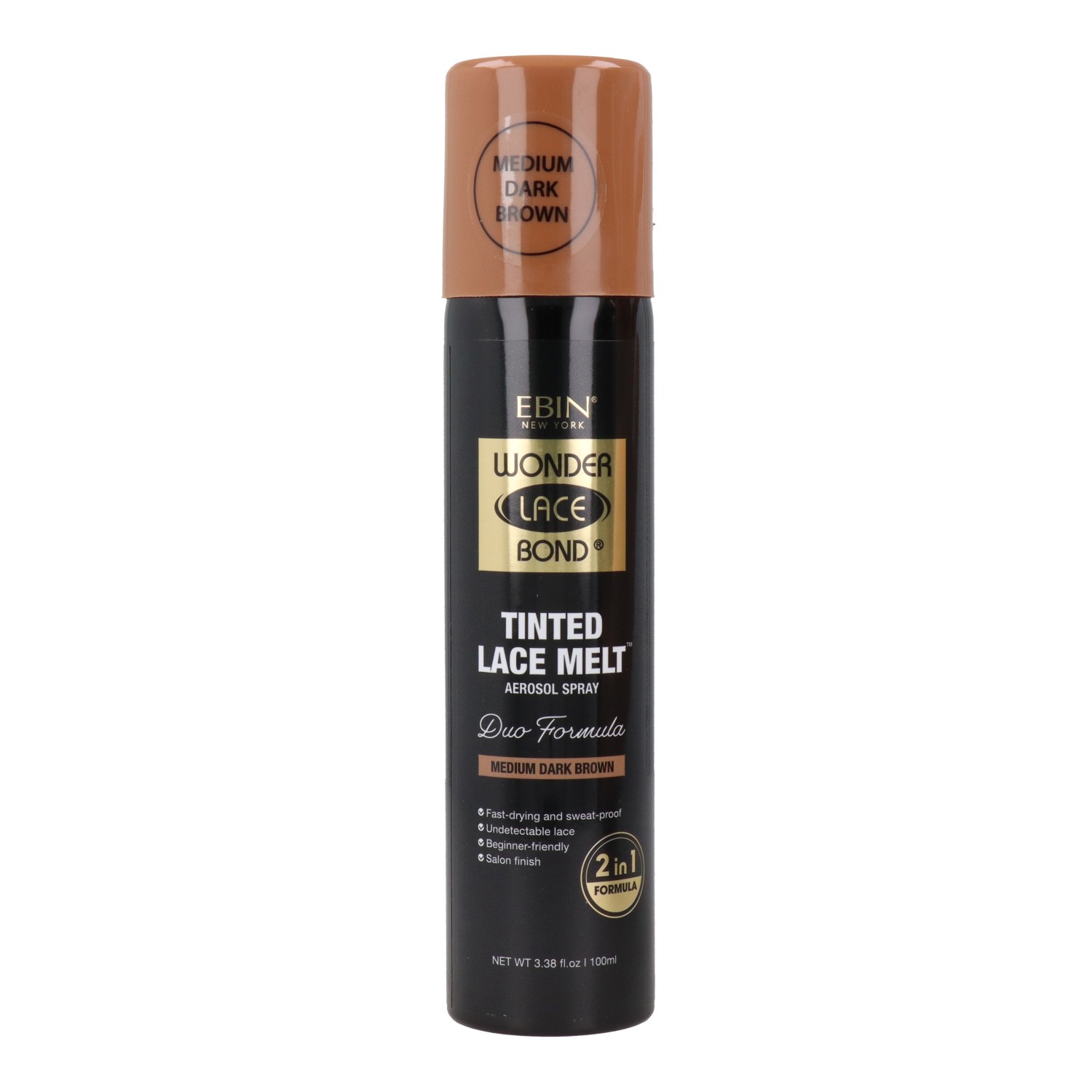 Ebin New York Tinted Lace Met Medium Dark Brown Aerosol Spray 100 ml