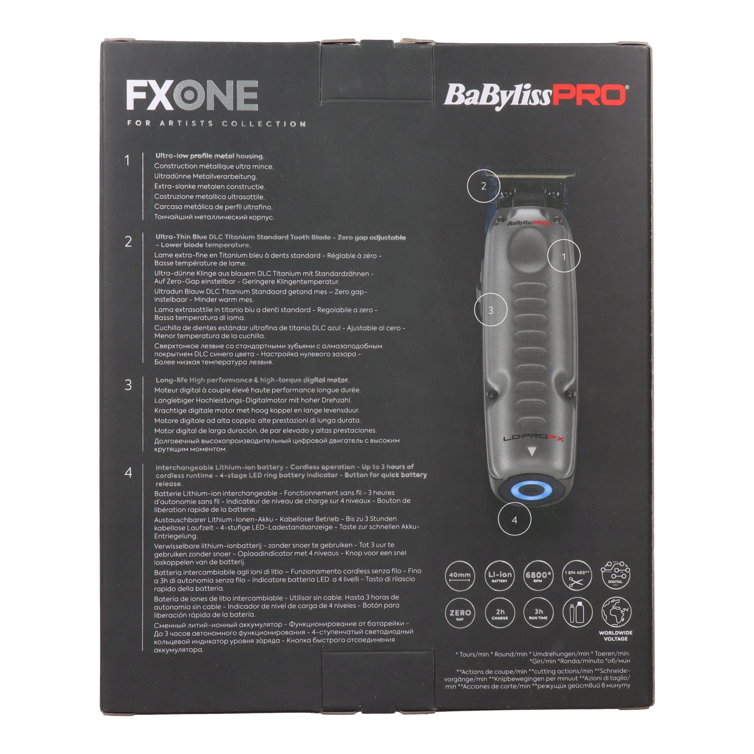 BabylissPro Fxone Lo Profx Tondeuse Gris Machine